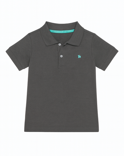 Polo básico para recien nacido niño Negro Cross