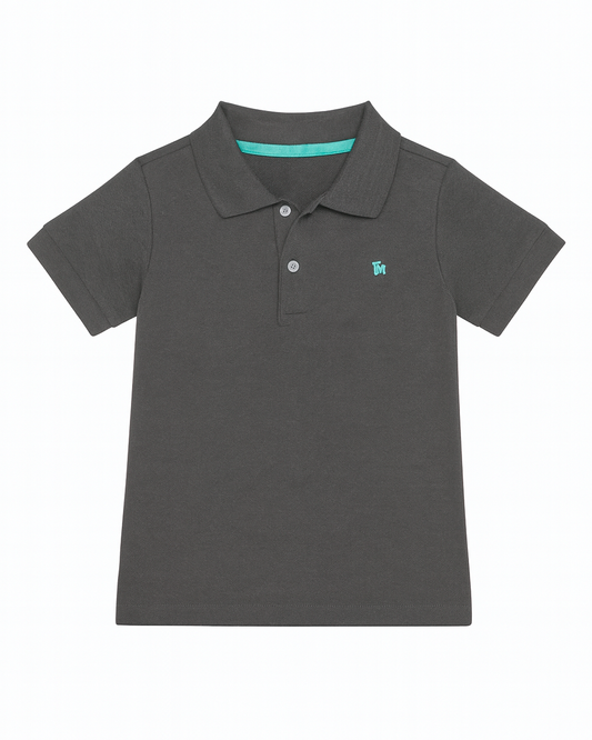 Polo básico para recien nacido niño Negro Cross