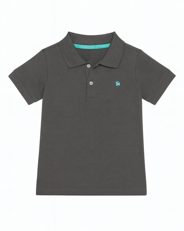 Polo básico para recien nacido niño Negro Cross