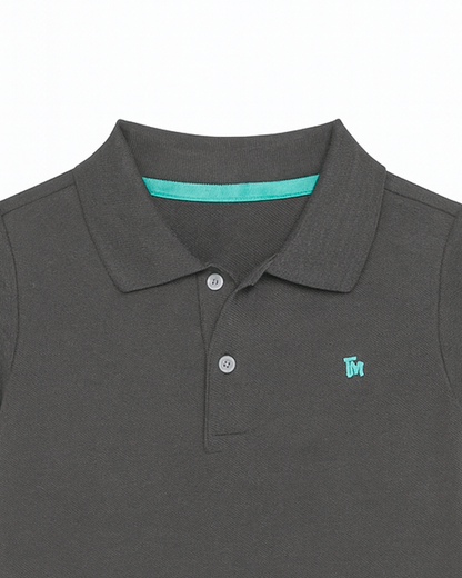 Polo básico para recien nacido niño Negro Cross