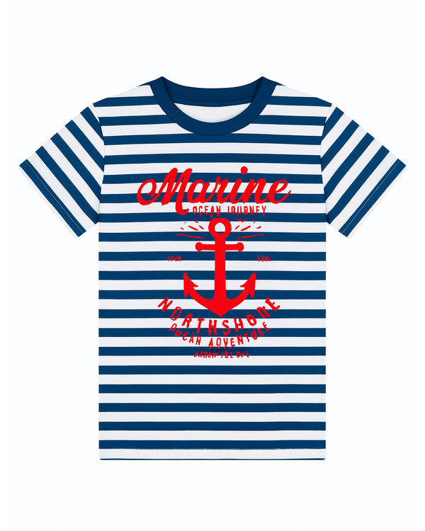 Camiseta Marinera con Estampado de Ancla