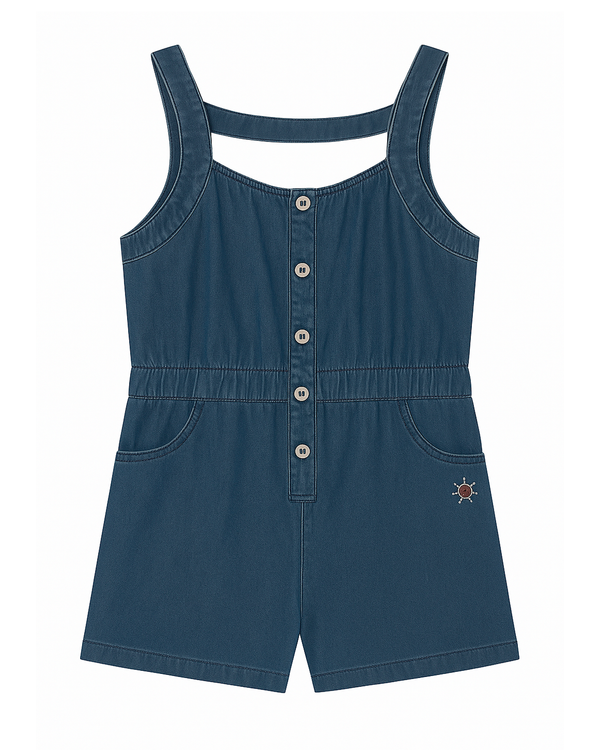 Enterizo Infantil Azul con Botones Frontales