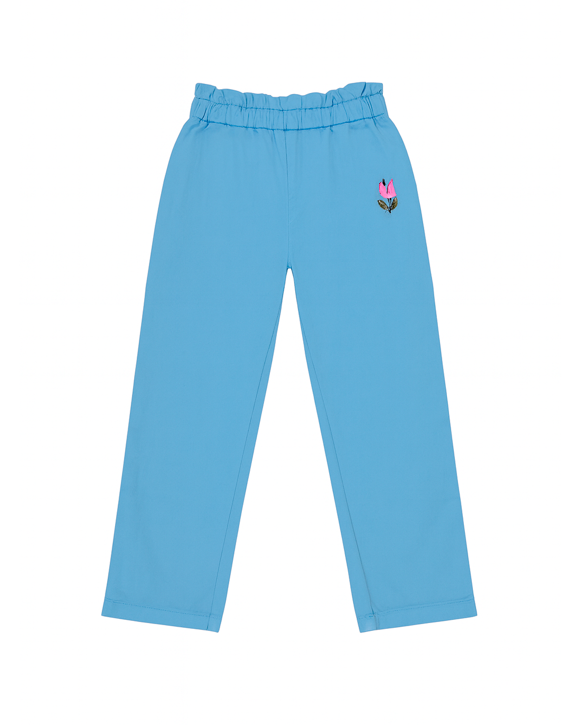 PANTALON BOLSILLO PARCHE NIÑA CELESTE