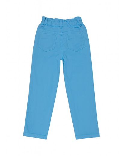 PANTALON BOLSILLO PARCHE NIÑA CELESTE
