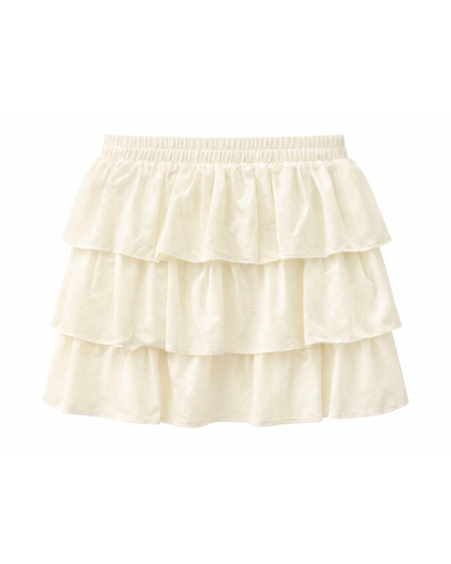 Falda Infantil Marfil con Micro Destellos