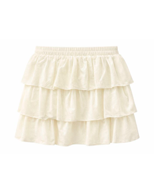 Falda Infantil Marfil con Micro Destellos