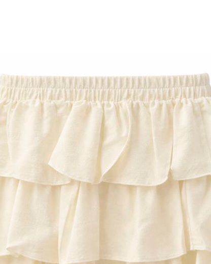 Falda Infantil Marfil con Micro Destellos