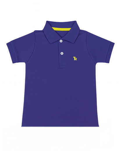 Polo básico para recien nacido niño Azul