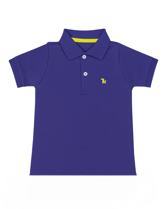Polo básico para recien nacido niño Azul