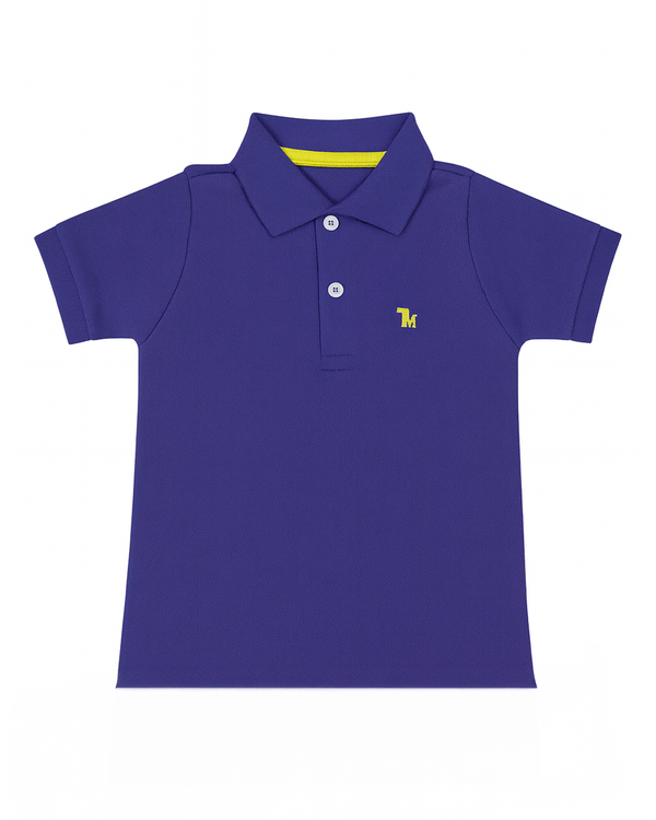 Polo básico para recien nacido niño Azul