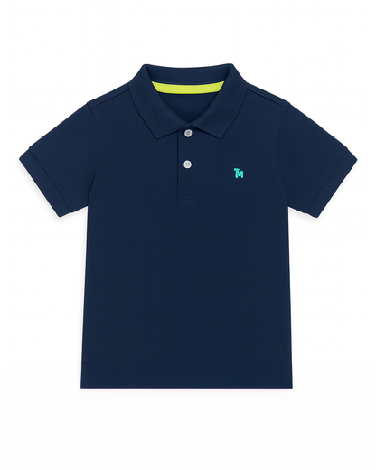 Polo básico para recien nacido niño Azul
