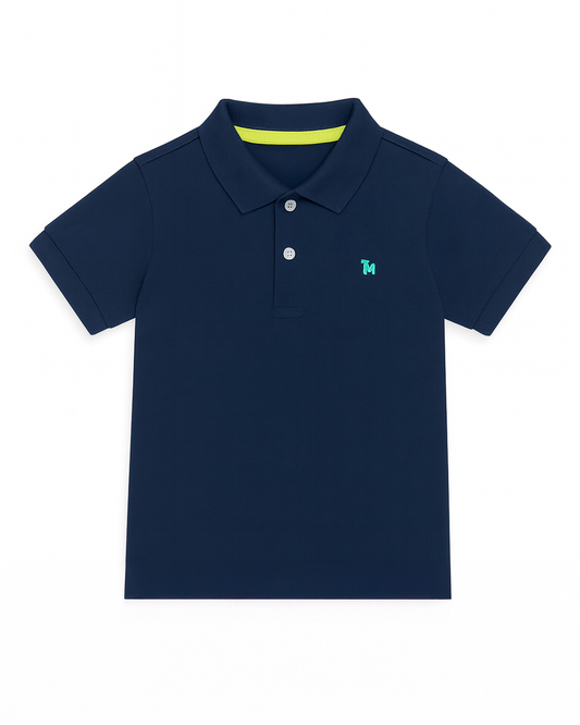 Polo básico para recien nacido niño Azul