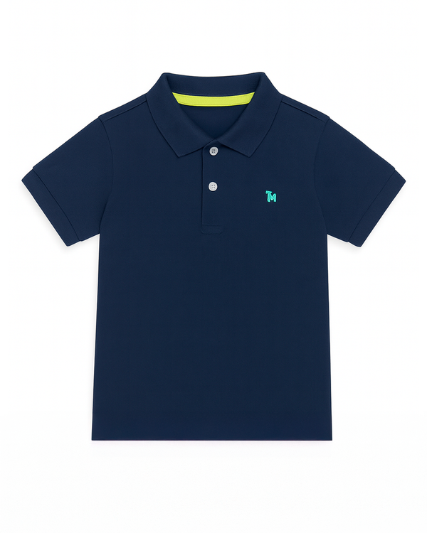 Polo básico para recien nacido niño Azul