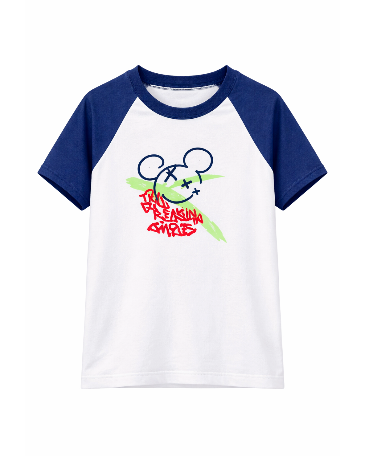 Camiseta Niño Estampado Gráfico Smile Blanco Azul