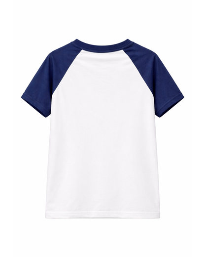 Camiseta Niño Estampado Gráfico Smile Blanco Azul