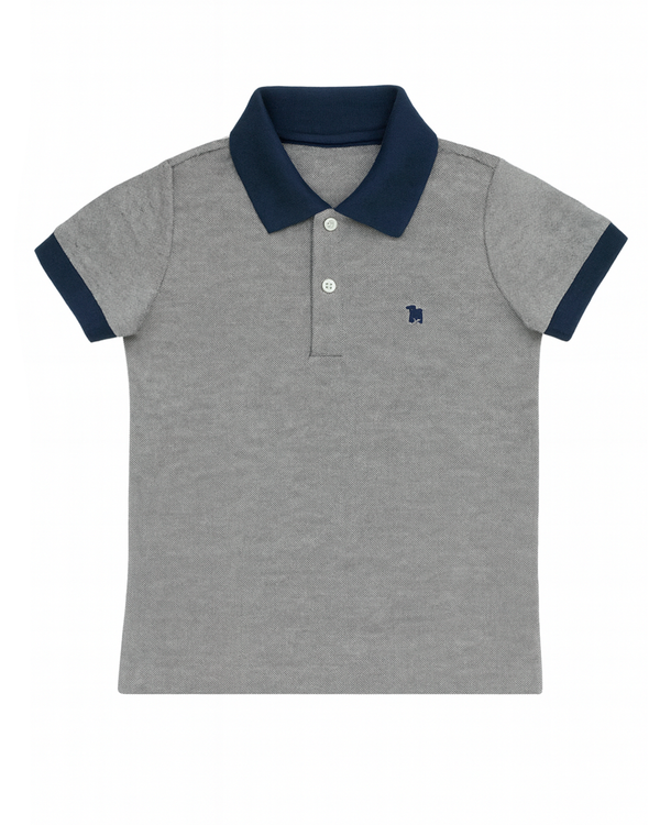 Polo básico para recien nacido niño Gris