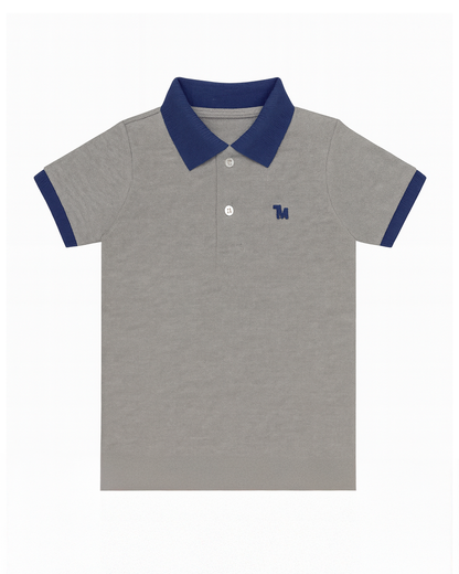 Polo basico Para niño Gris