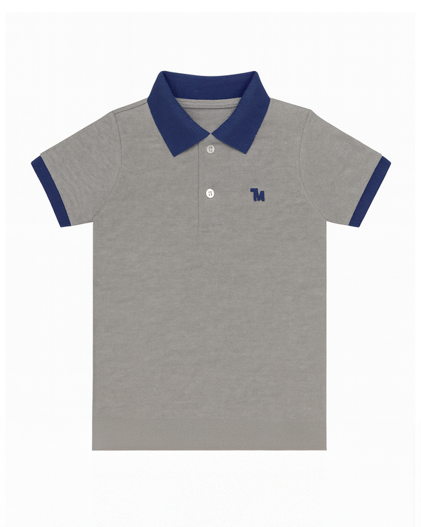 Polo basico Para niño Gris
