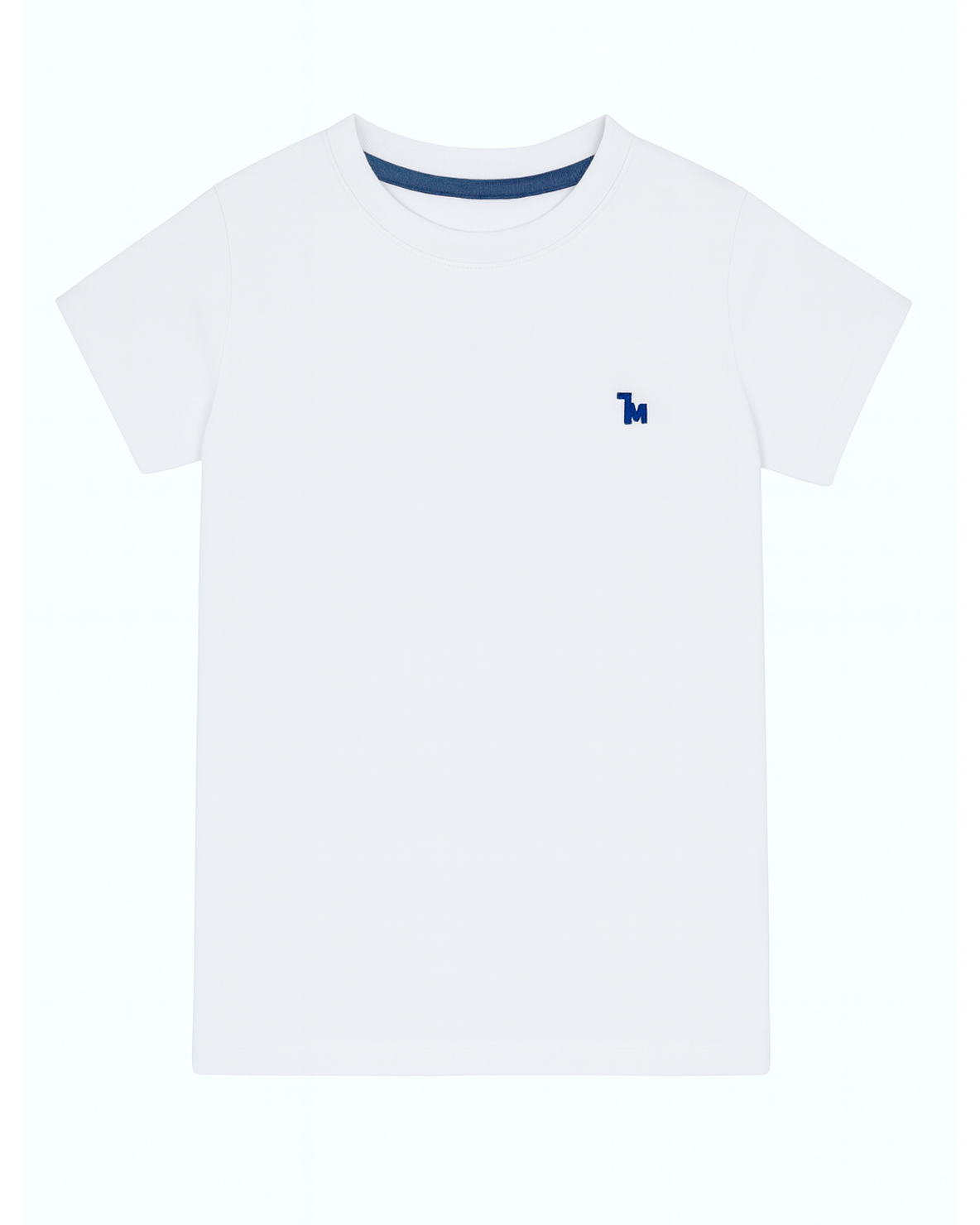 Camiseta basica para niño blanco