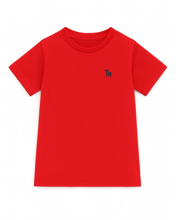 Camiseta basica para niño roja
