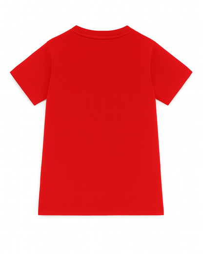 Camiseta basica para niño roja