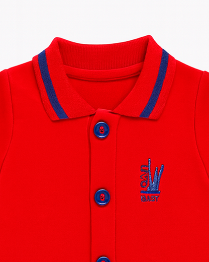 Enterizo polo rojo paara Bebé niño