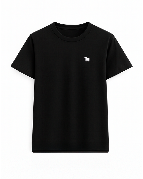 Camiseta basica para niño negra