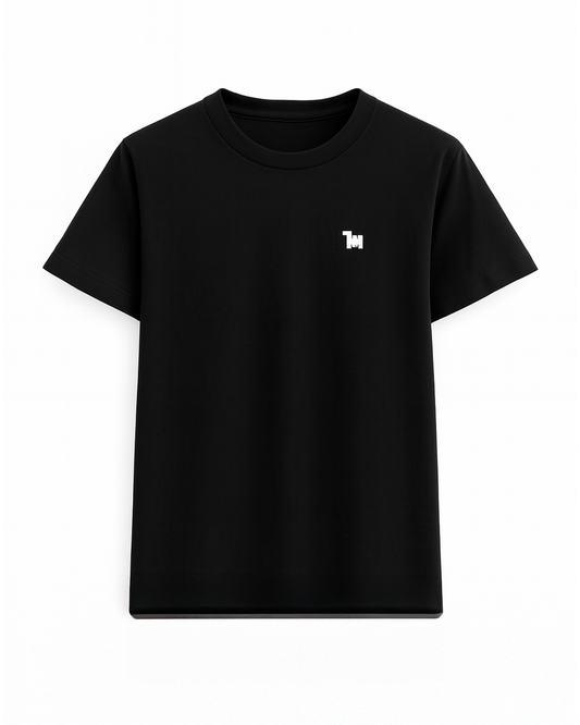 Camiseta basica para niño negra