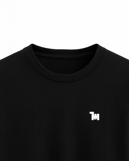 Camiseta basica para niño negra