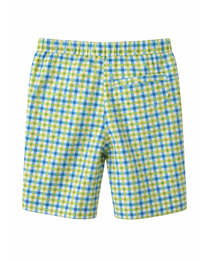 Bermuda Infantil a Cuadros Verde y Azul