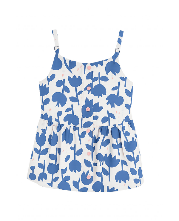BLUSA TIRA GRADUABLE NIÑA TULIPAN