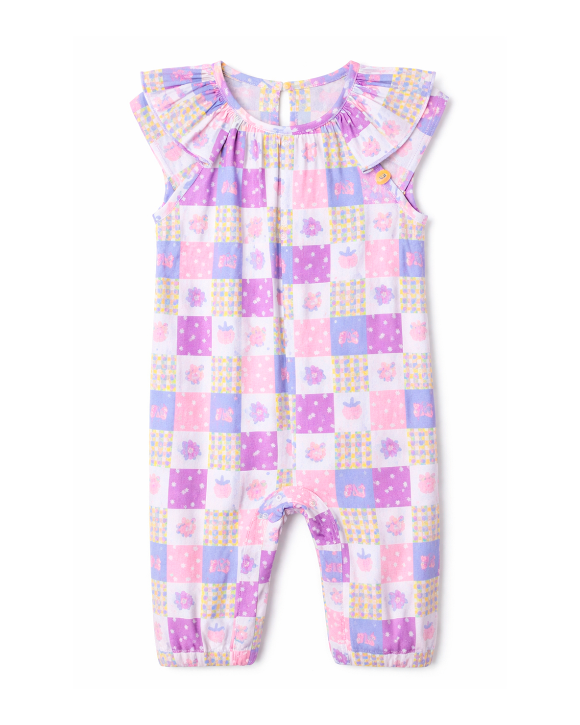 Enterizo Bebé Niña Estampado Patchwork Multicolor