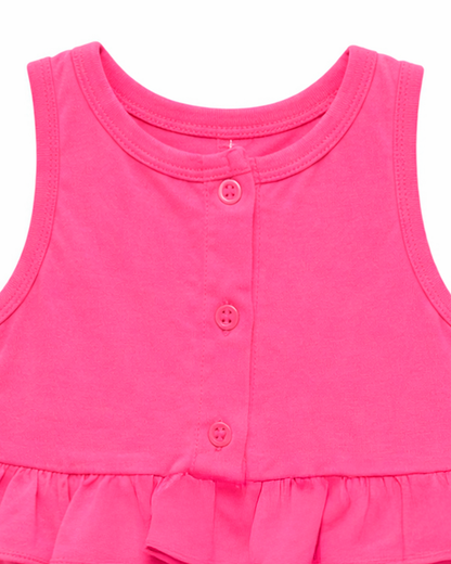 Body Rosa para bebé con Bolero y Botones Frontales