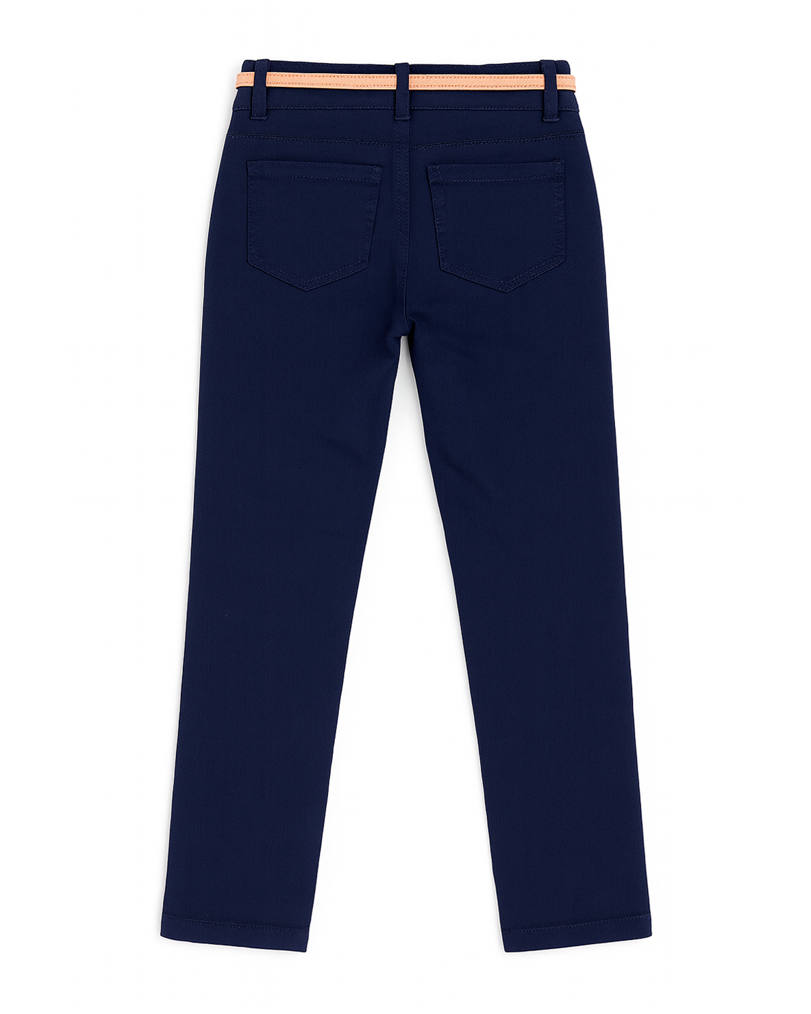 Pantalón para niña con cinturón - Azul oscuro Clásico