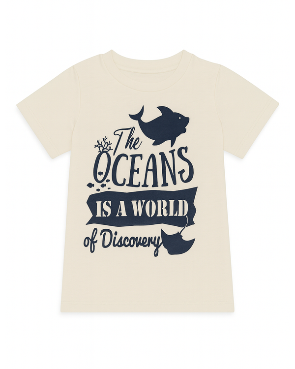 Camiseta basica para niño Crudo