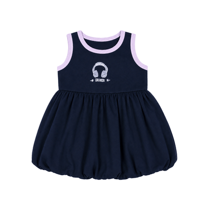 VESTIDO INFANTIL NEGRO - NIÑA - COLECCIÓN VIBRAS URBANAS
