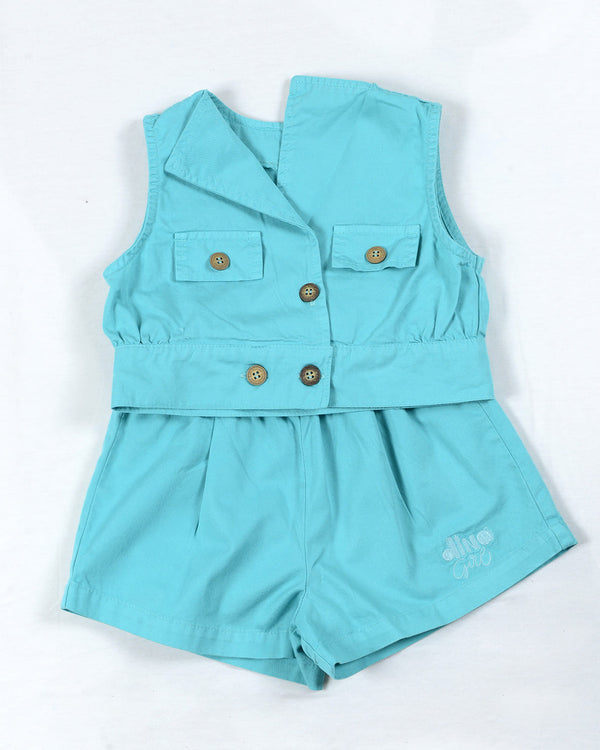 Conjunto para recien nacida niña menta