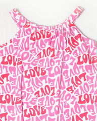 Enterizo para recien nacida niña love pink