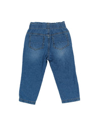 Pantalon para recien nacida niña Denim bordado