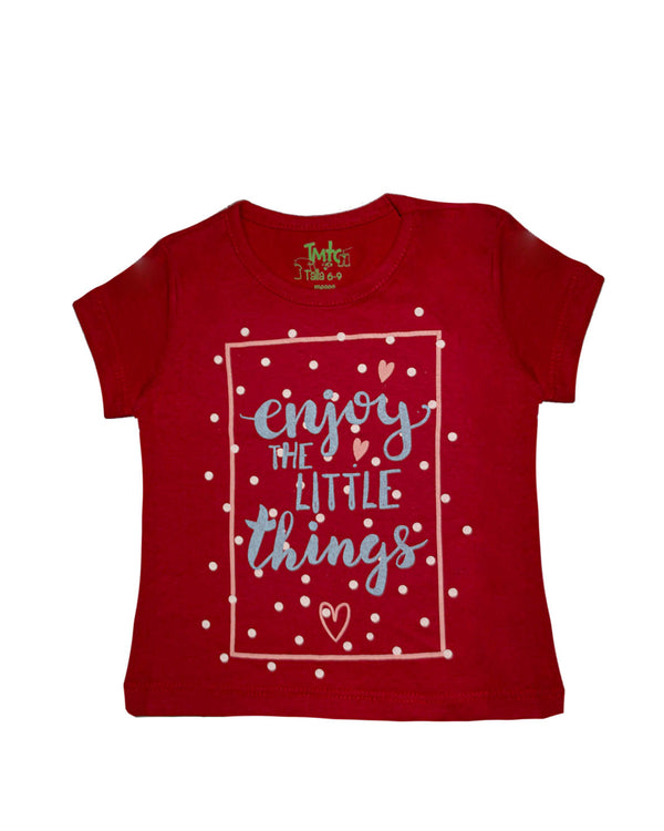 Blusa básica para recien nacida niña Rojo