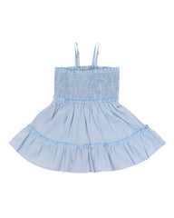 Vestido para recien nacida niña azul