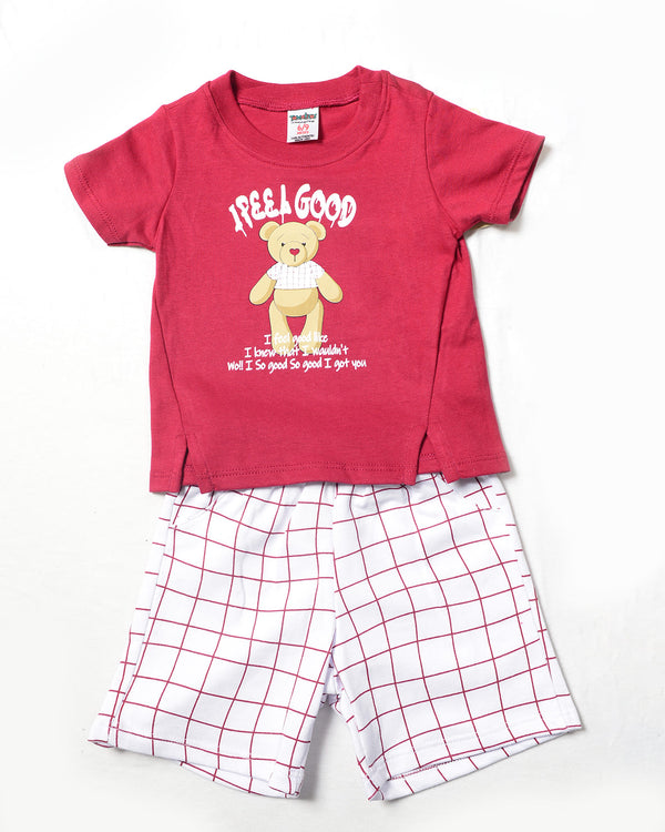 Conjunto para recien nacido niño rojo