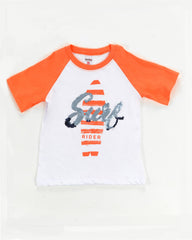 Camiseta para recien nacido niño naranja