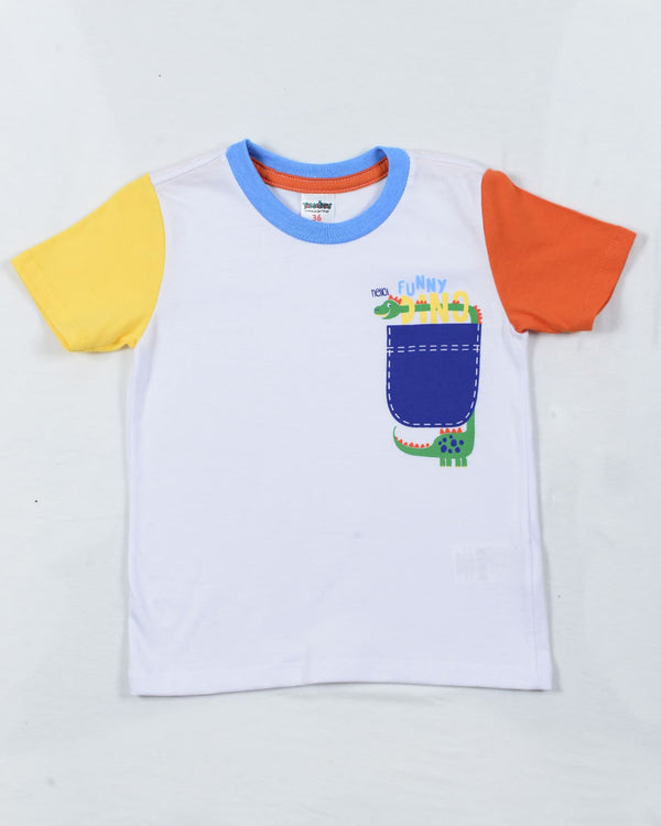 Camiseta para recien nacido niño blanco