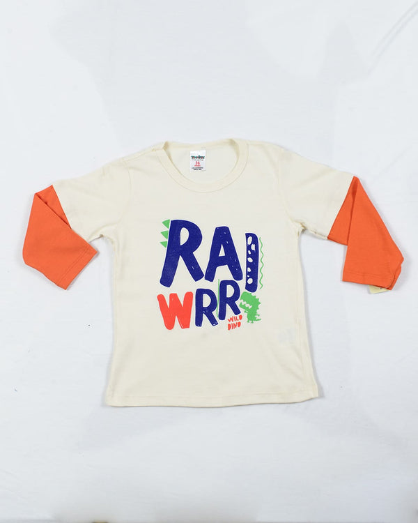 Camiseta para recien nacido niño beige