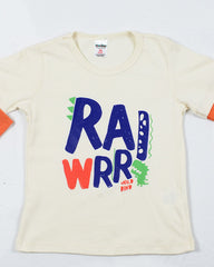 Camiseta para recien nacido niño beige