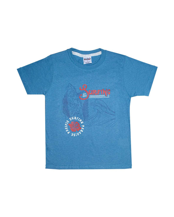 Camiseta basica para niño azul