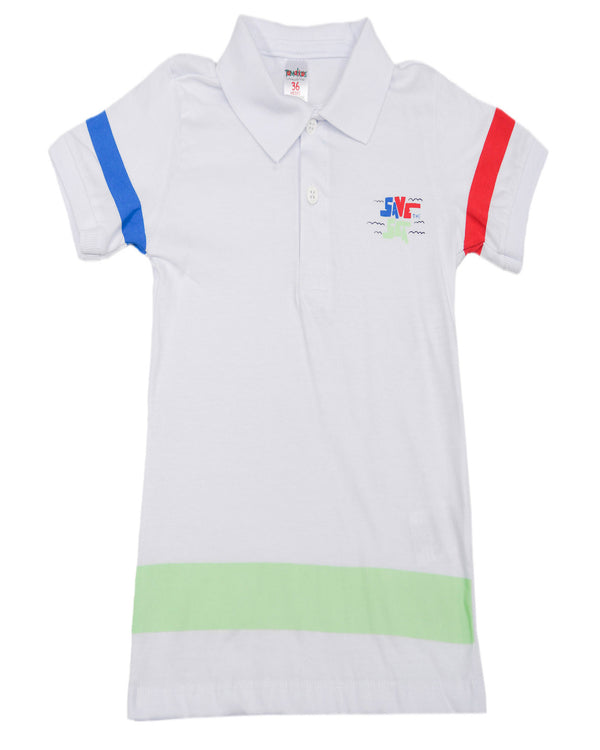 Polo para recien nacido niño Blanco