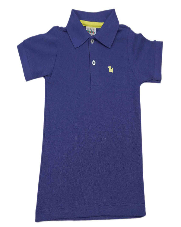 Polo básico para recien nacido niño Azul