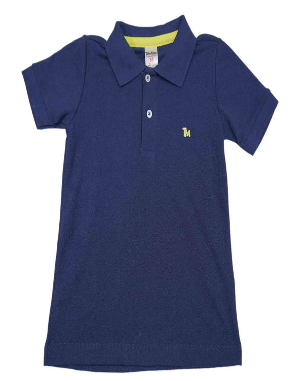 Polo básico para recien nacido niño Azul